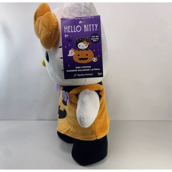 Hello Kitty Halloween Side Stepper Greeter 2024 NEW Sanrio Pumpkin Plush Musical - Picture 2 of 5